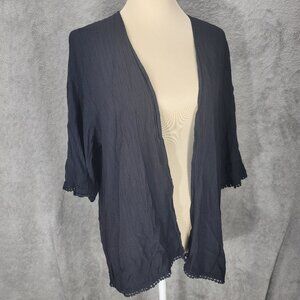 H&M/Coachella-- Cover-Up Short-Sleeved-Black Women's Sz M